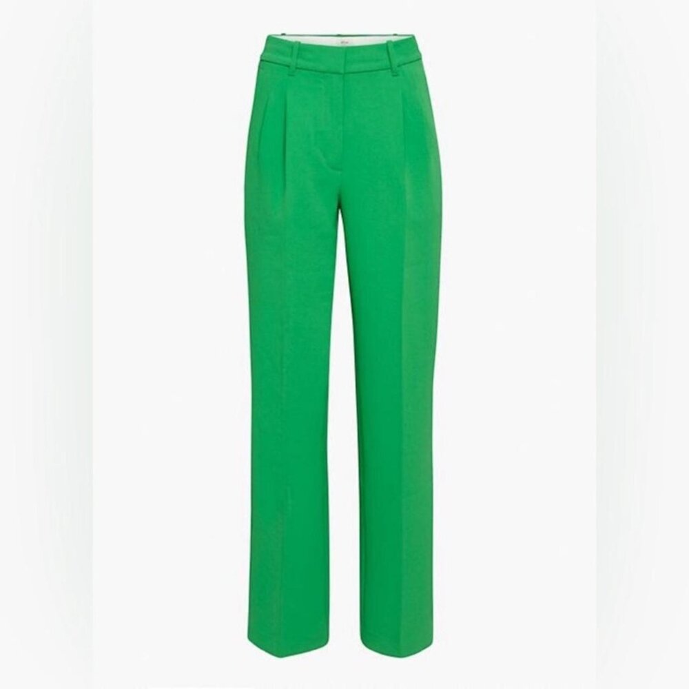 Aritzia Cropped Effortless Pants Crepette - Kelly Green Size 2